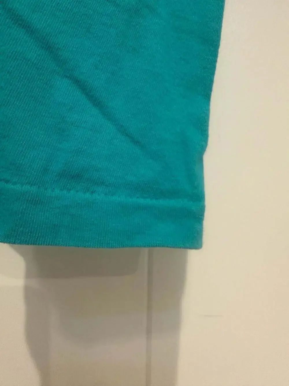 Vintage 90s Nike Embroidered Swoosh Teal T-Shirt Made in USA